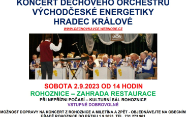 Obec Rohoznice-Koncert dechového orchestru VČE Hradec Králové 